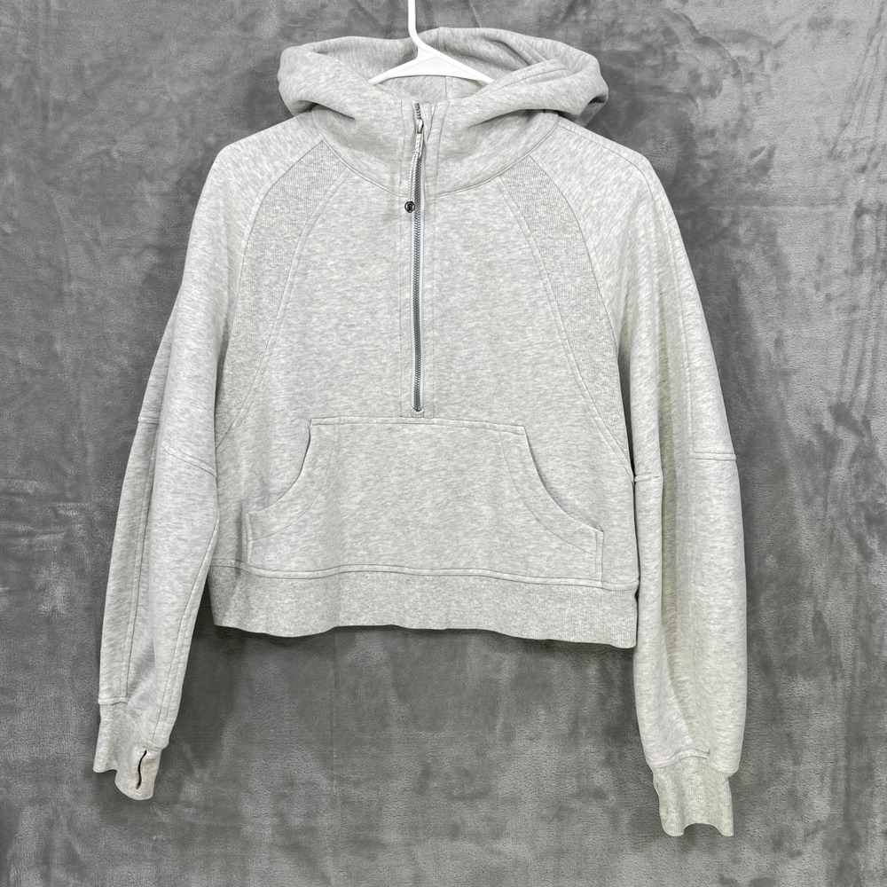 Lululemon Scuba Oversized Half Zip Hoodie Heathered Grey XS/S LW3DUSS
